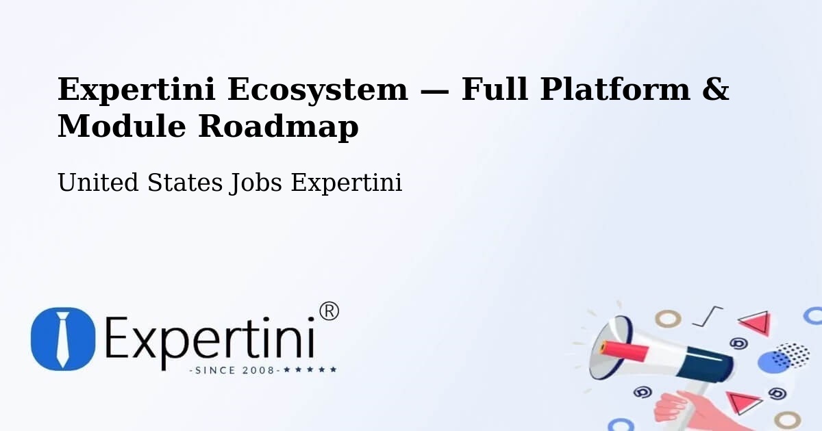 Expertini Ecosystem — Full Platform & Module Roadmap – Arcade